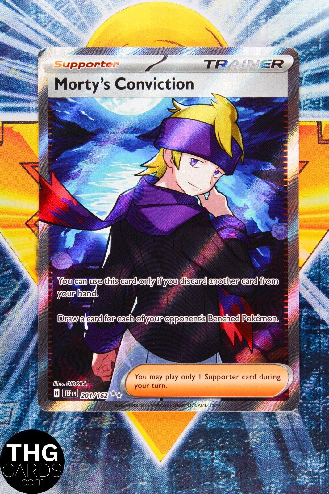 Mortys Conviction 201/162 Ultra Rare Holo Temporal Forces Pokemon Card