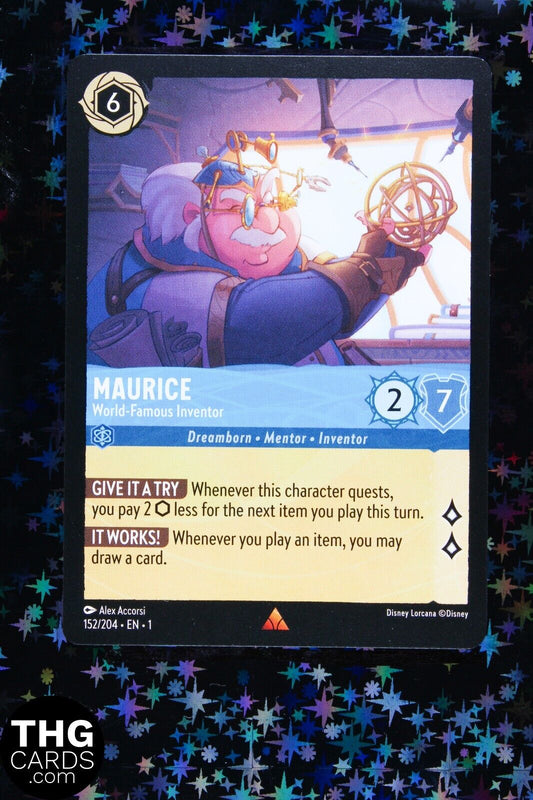 Maurice, World-Famous Inventor 152/204 Rare Lorcana Card EN 1