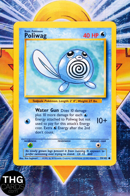 Poliwag 59/102 Common Base Set Pokemon Card