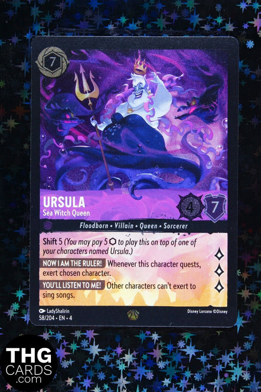 Ursula, Sea Witch Queen 58/204 Foil Legendary Lorcana Card EN4