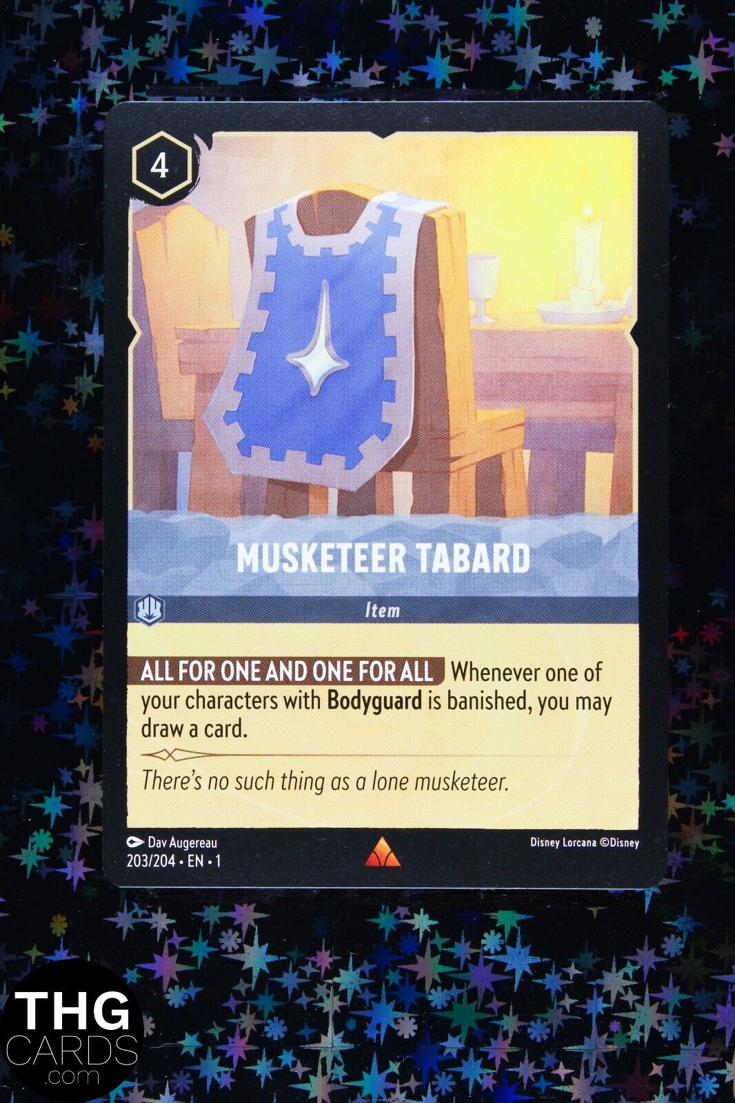 Musketeer Tabard 203/204 Rare Lorcana Card EN 1