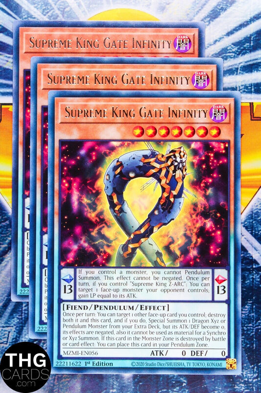 Supreme King Gate Infinity MZMI-EN056 1st Ed Rare Yugioh Card Playset