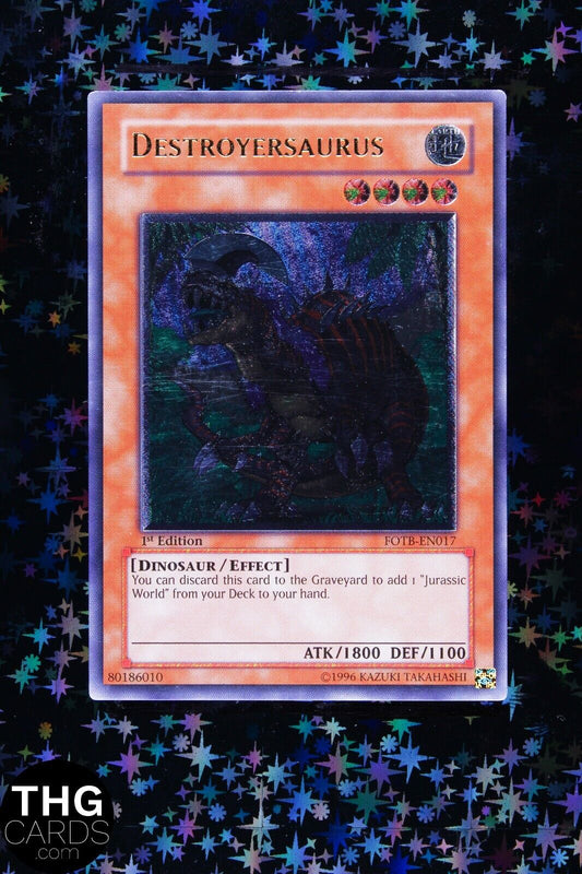 Destroyersaurus FOTB-EN017 1st Edition Ultimate Rare Yugioh Card