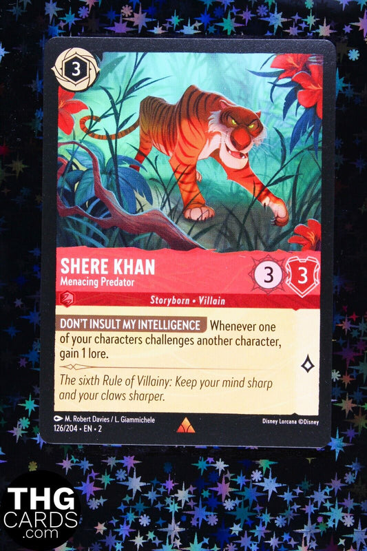 Shere Khan, Menacing Predator 126/204 Rare Lorcana Card EN 2