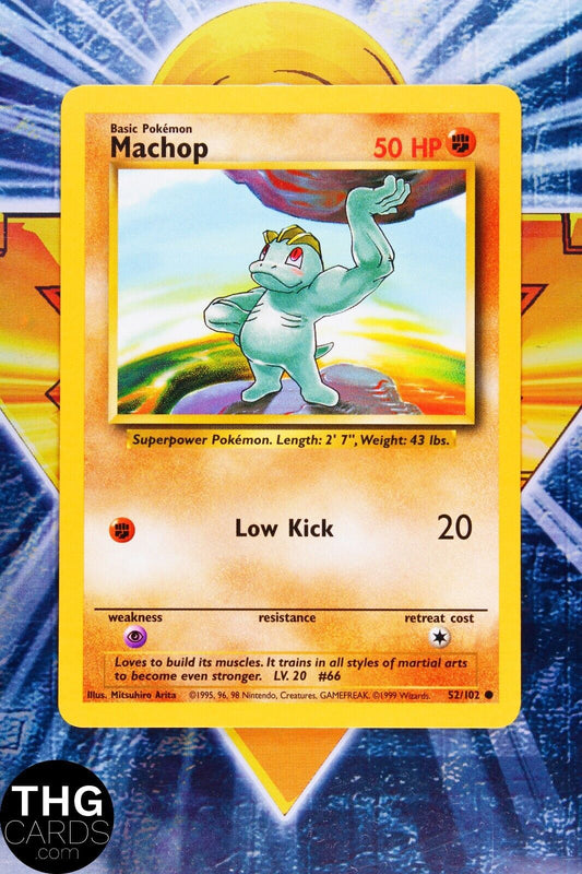 Machop 52/102 Common Base Set Pokemon Card