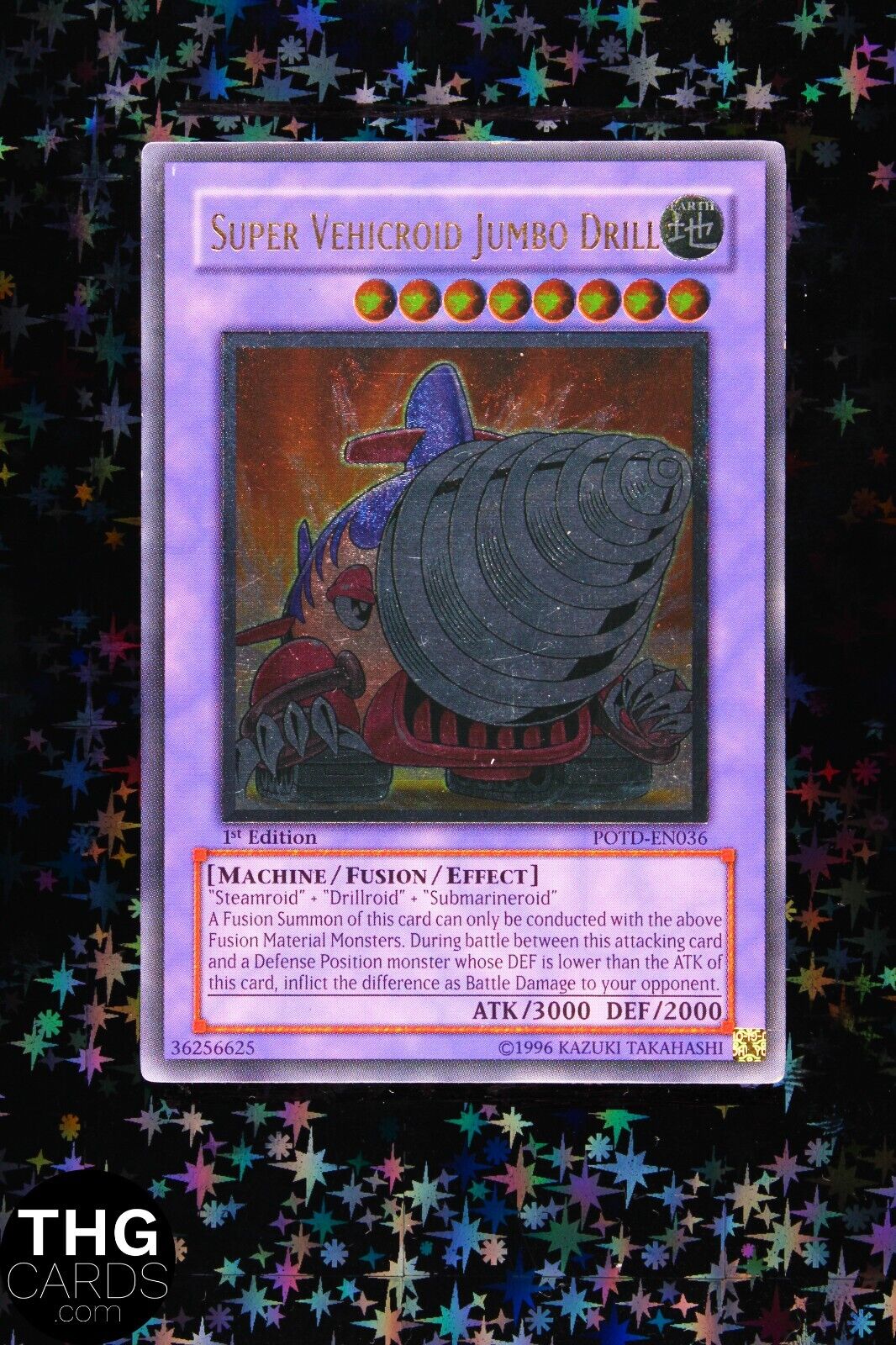 Super Vehicroid Jumbo Drill POTD-EN036 1st Edition Ultimate Rare Yugioh Card