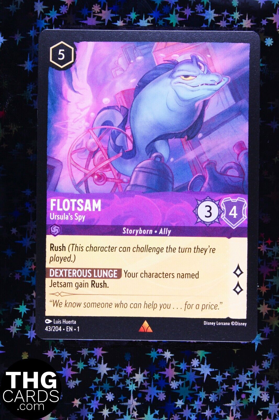 Flotsam, Ursula's Spy 43/204 Rare Lorcana Card EN 1