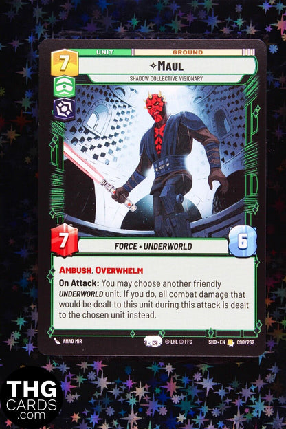 Maul 090/262 Rare Star Wars Unlimited Card SHD