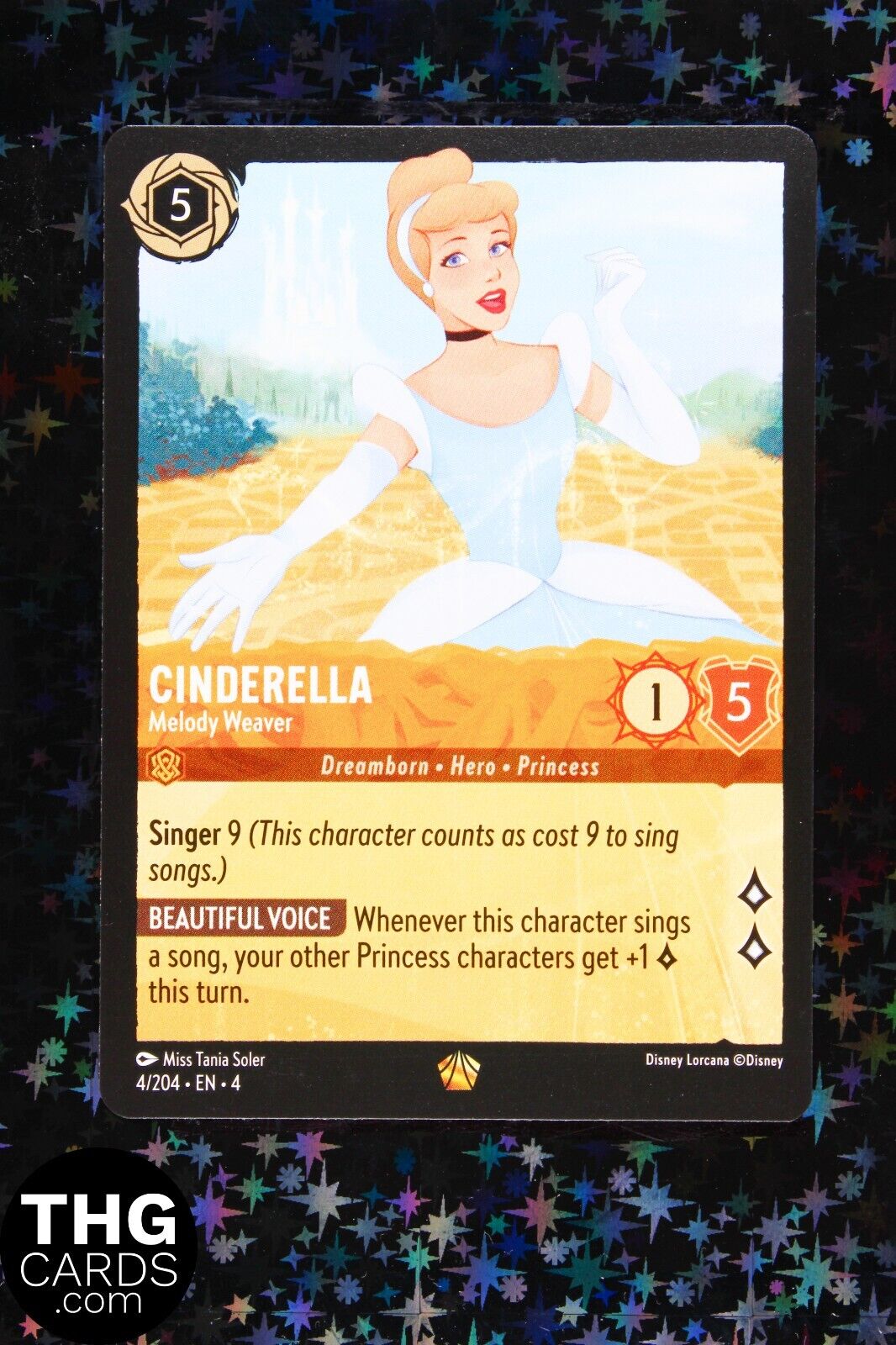 Cinderella, Melody Weaver 4/204 Legendary Lorcana Card EN4