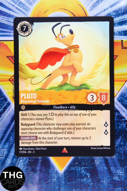 Pluto, Determined Defender 17/204 Rare Lorcana Into the Inklands