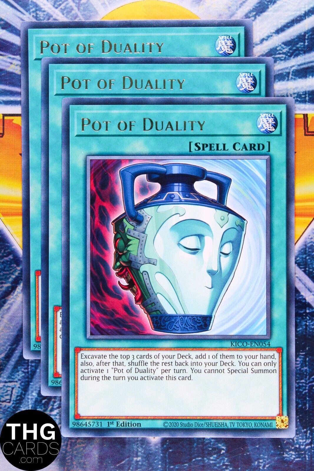 Pot of Duality KICO-EN054 1st Edition Rare Yugioh Card Playset