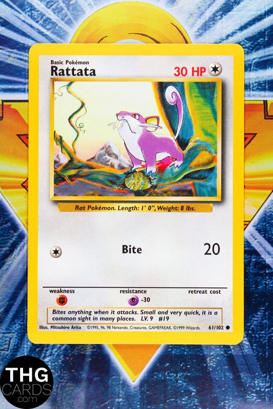 Rattata 61/102 Common Base Set Pokemon Card