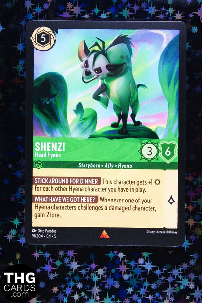 Shenzi, Head Hyena 91/204 Rare Lorcana Card EN 5