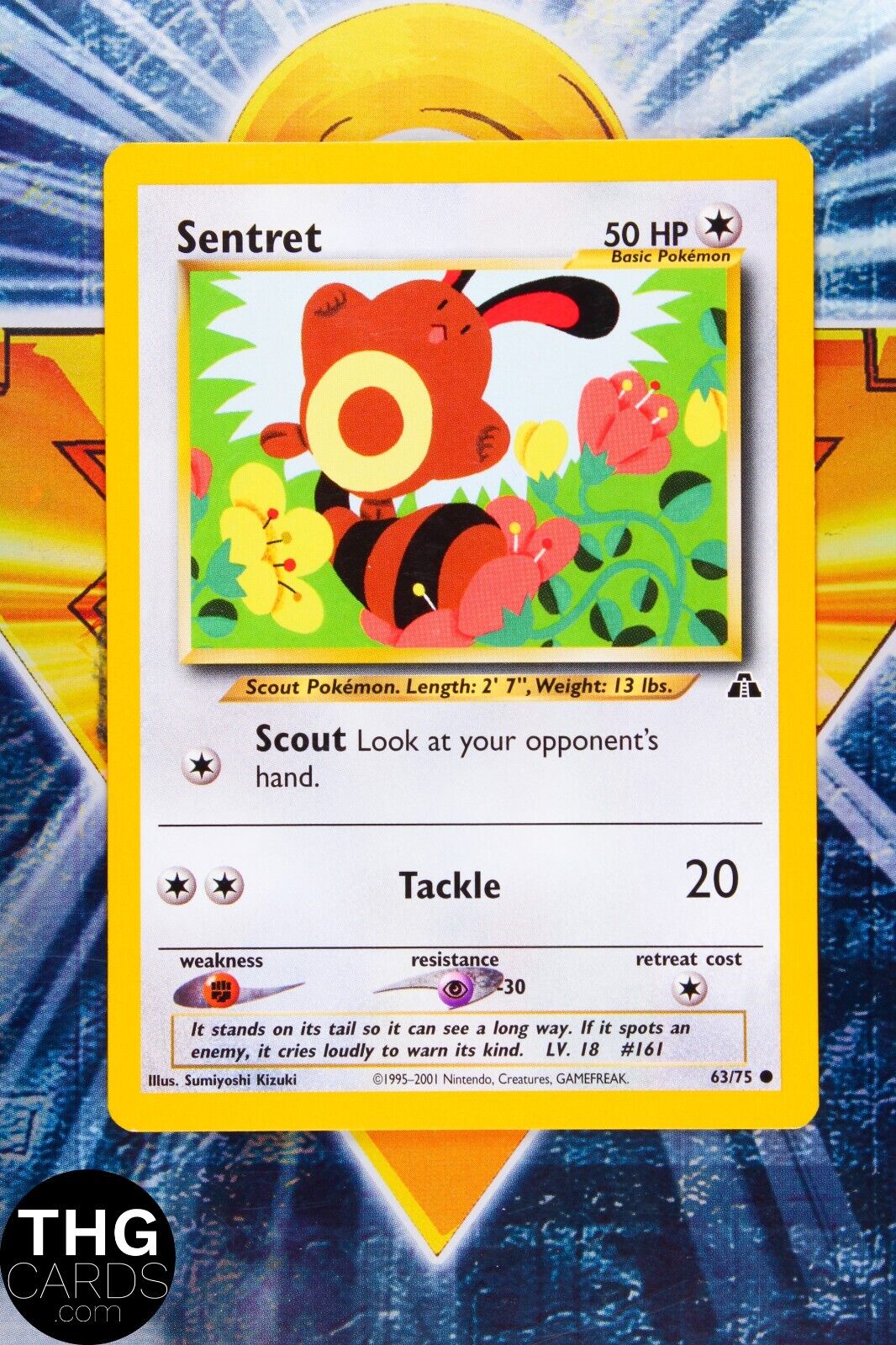 Sentret 63/75 Common Neo Discovery Pokemon Card