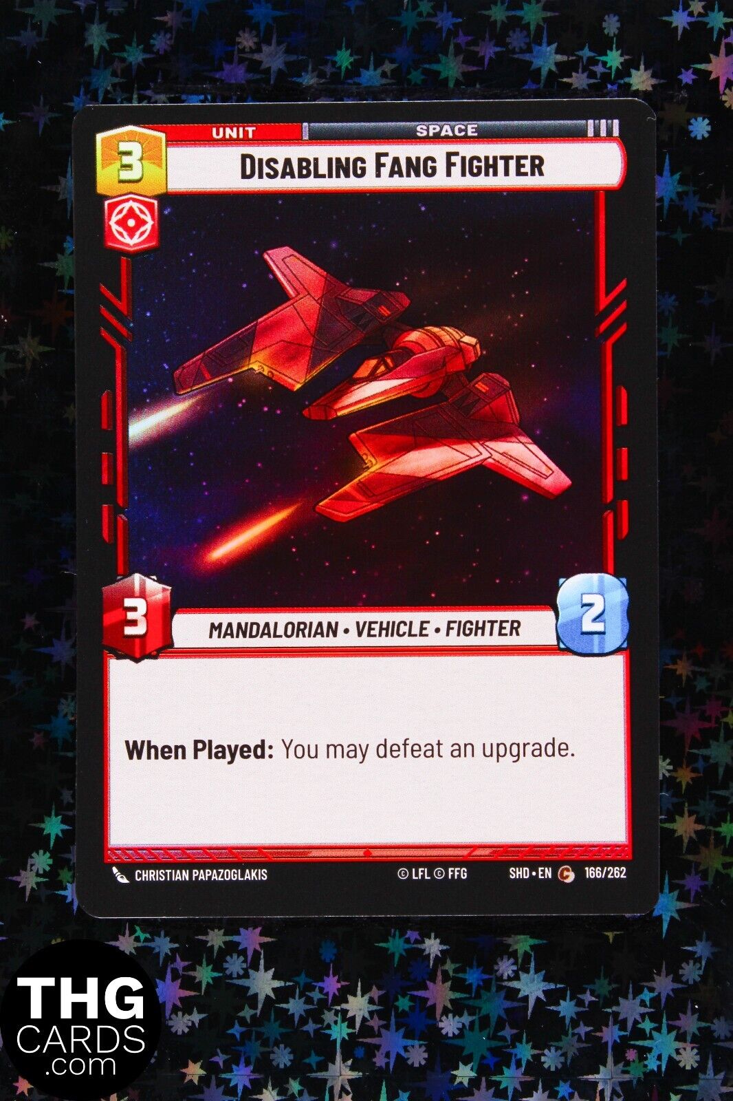 Disabling Fang Fighter 166/262 Foil Common Star Wars Unlimited Card SHD