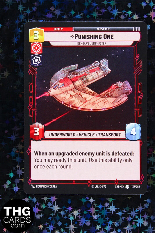 Punishing One 137/252 Foil Uncommon Star Wars Unlimited Card SHD