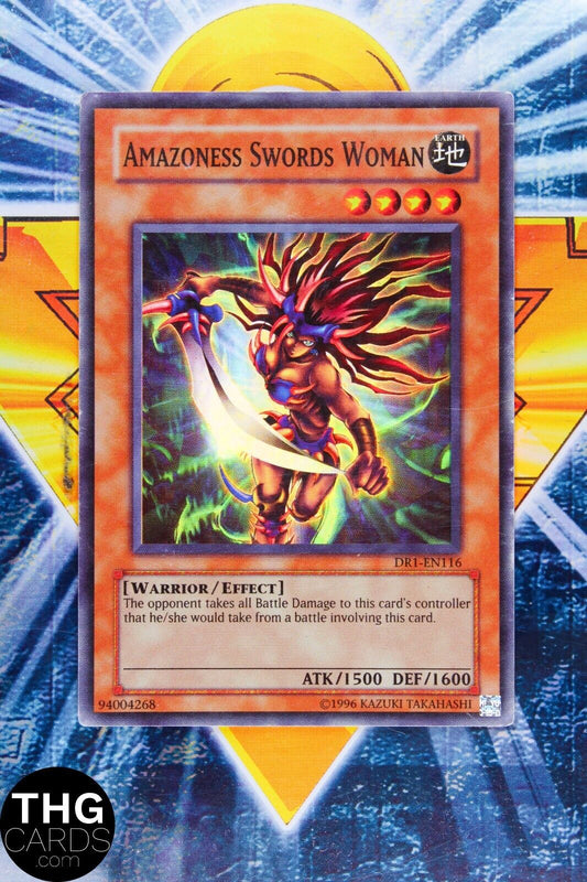 Amazoness Swords Woman DR1-EN116 Super Rare Yugioh Card