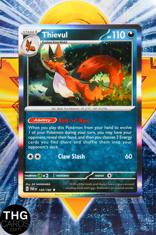 Thievul 120/182 Holo Rare Holo Paradox Rift Pokemon Card