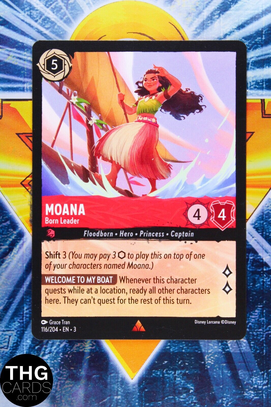 Moana, Born Leader 116/204 Rare Lorcana Into the Inklands Card