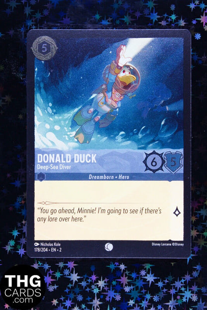 Donald Duck, Deep Sea Diver 178/204 Foil Common Lorcana Card EN 2