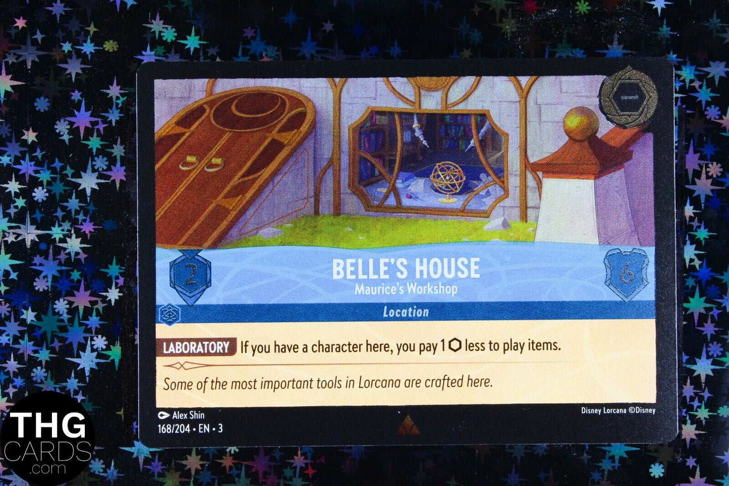 Belle's House, Maurice's Workshop 168/204 Rare Foil Lorcana Card EN 3