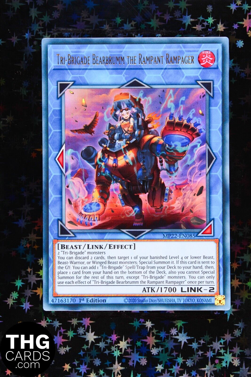 Tri-Brigade Bearbrumm the Rampant Rampager MP22-EN085 1st Ultra Rare Yugioh Card