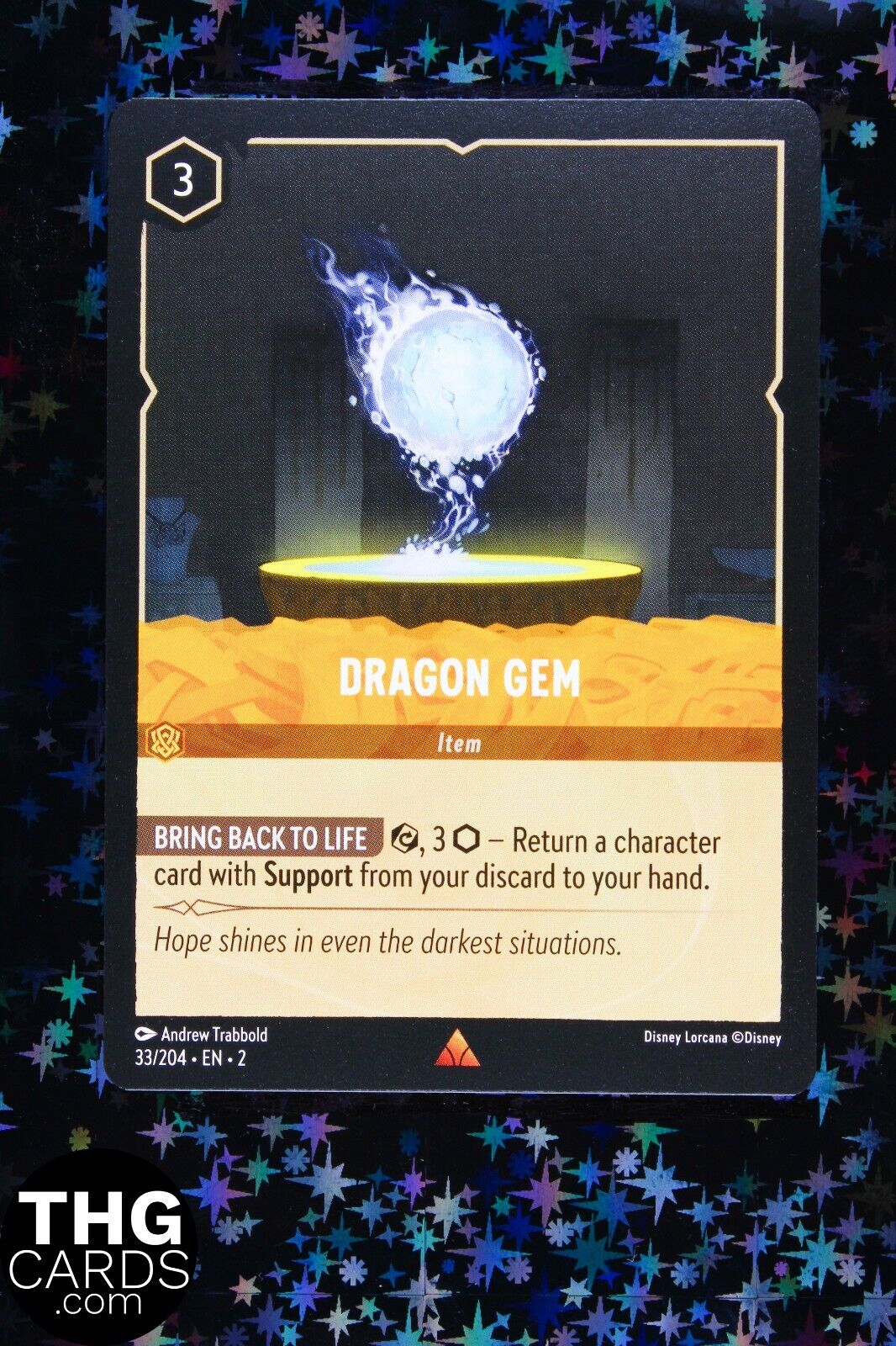 Dragon Gem 33/204 Rare Lorcana Card EN 2