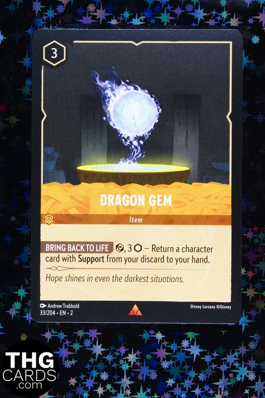 Dragon Gem 33/204 Rare Lorcana Card EN 2