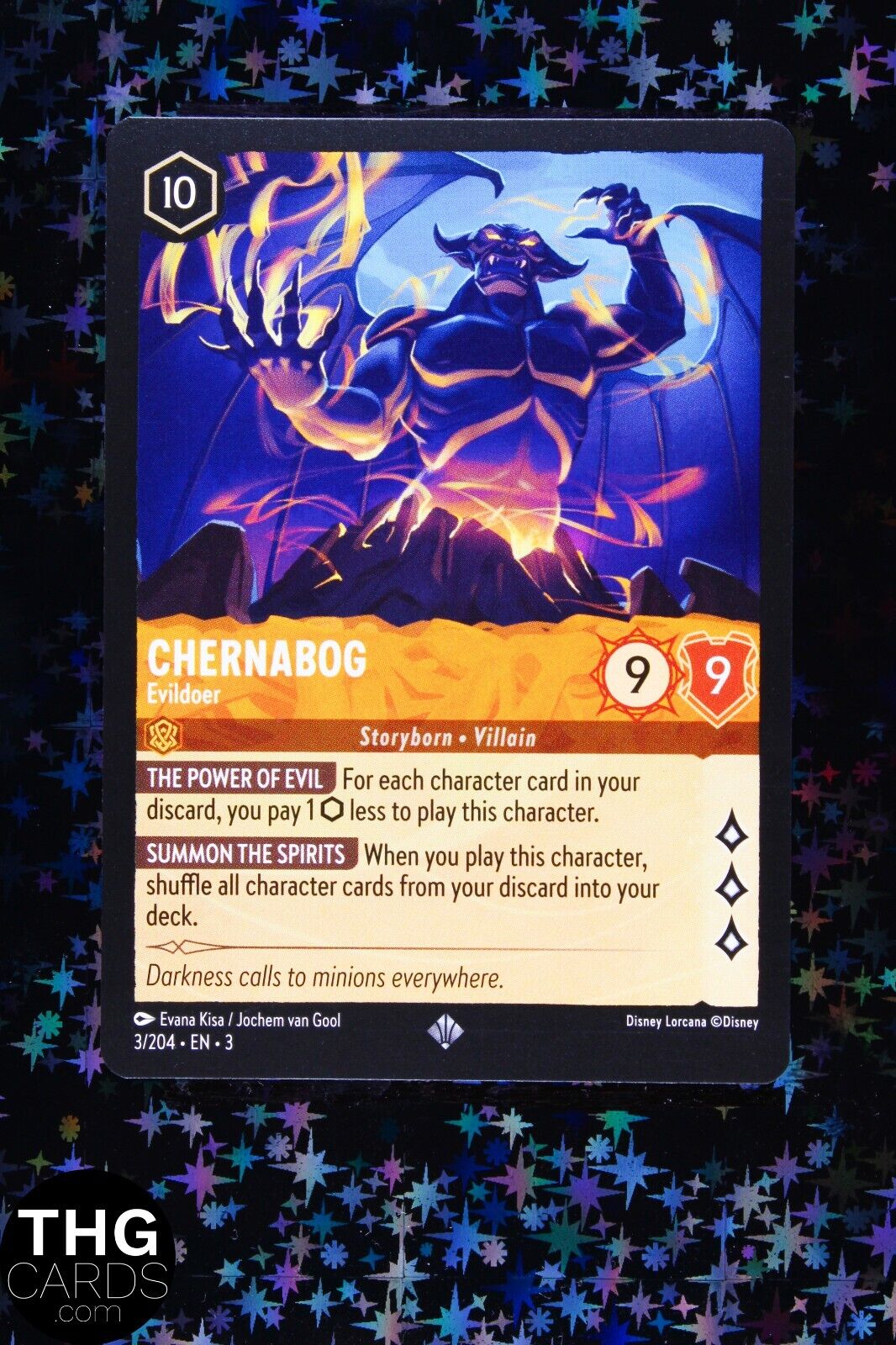 Chernabog, Evildoer 3/204 Super Rare Lorcana Card EN 3