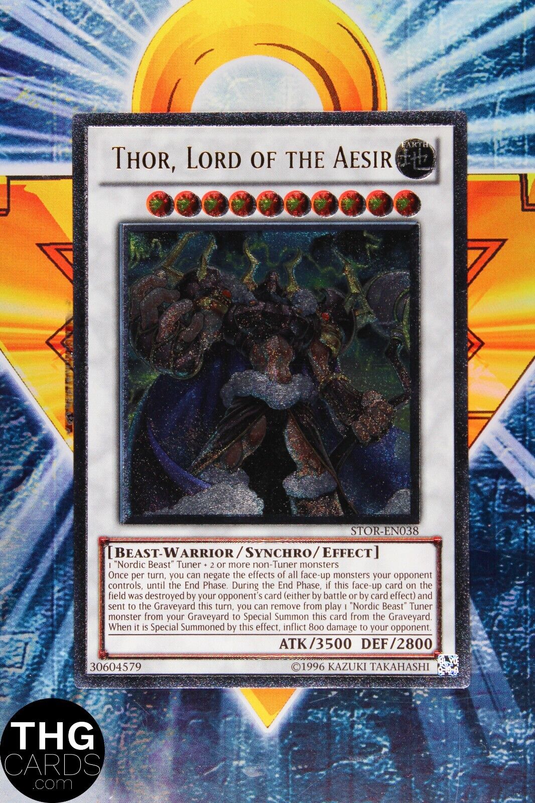 Thor, Lord of the Aesir STOR-EN038 Ultimate Rare Yugioh Card 2