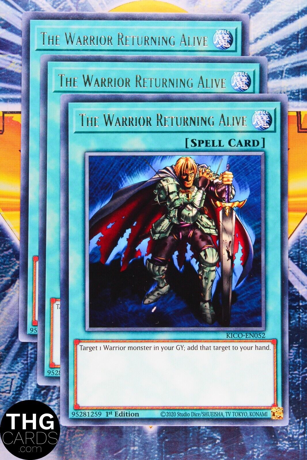 The Warrior Returning Alive KICO-EN052 1st Edition Rare Yugioh Card Playset