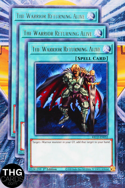 The Warrior Returning Alive KICO-EN052 1st Edition Rare Yugioh Card Playset