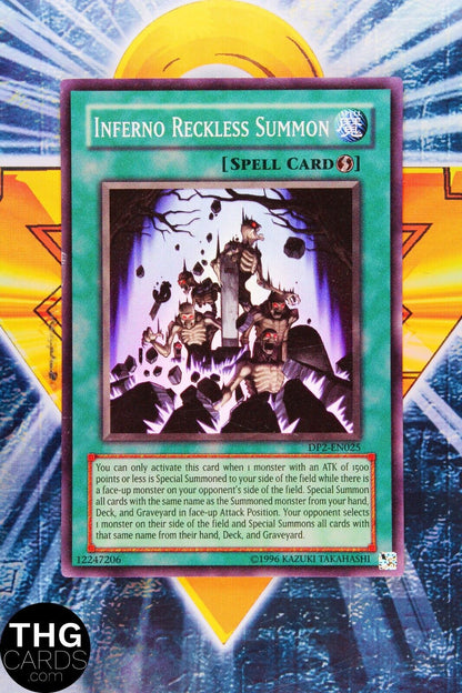 Inferno Reckless Summon DP2-EN025 Super Rare Yugioh Card 2