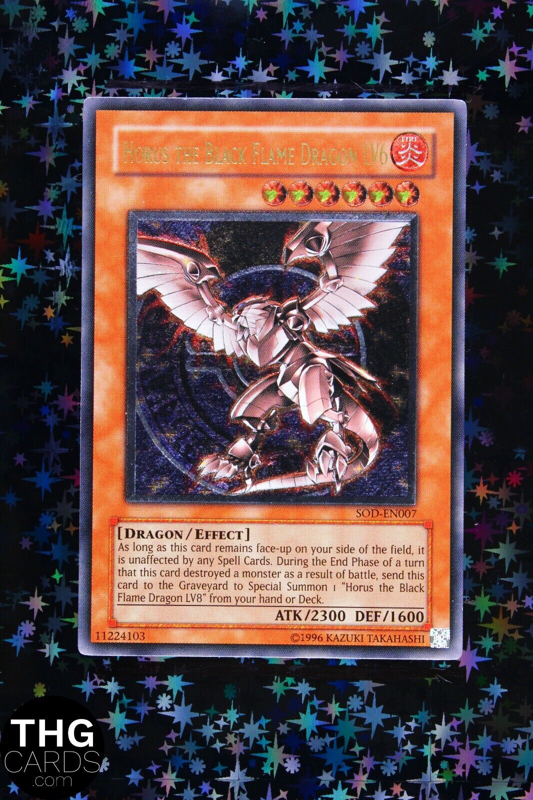 Horus the Black Flame Dragon LV6 SOD-EN007 Ultimate Rare Yugioh Card