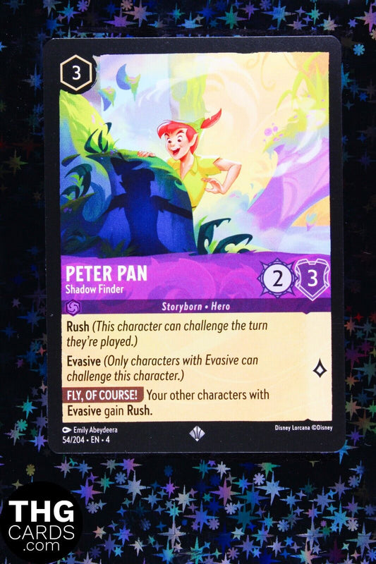 Peter Pan, Shadow Finder 54/204 Super Rare Lorcana Card EN 4