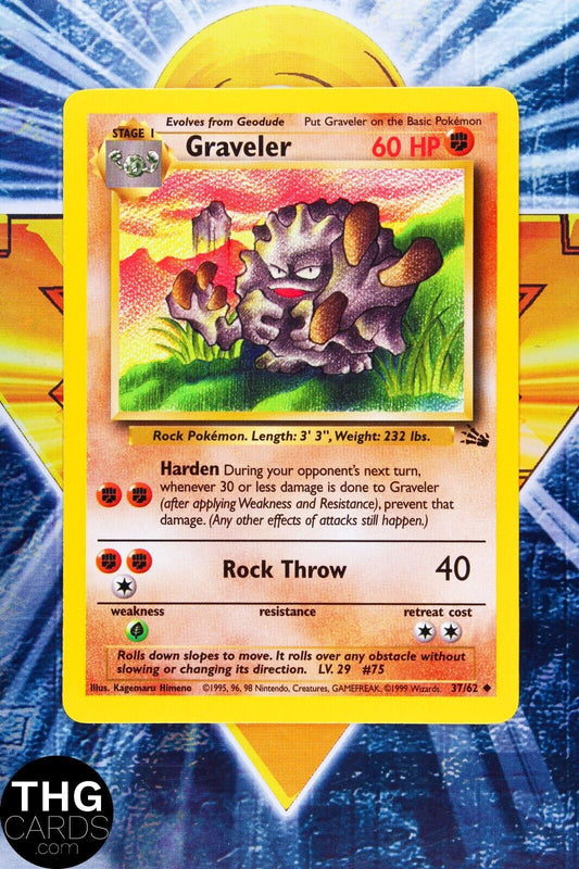 Graveler 37/62 Uncommon Fossil Pokemon Card