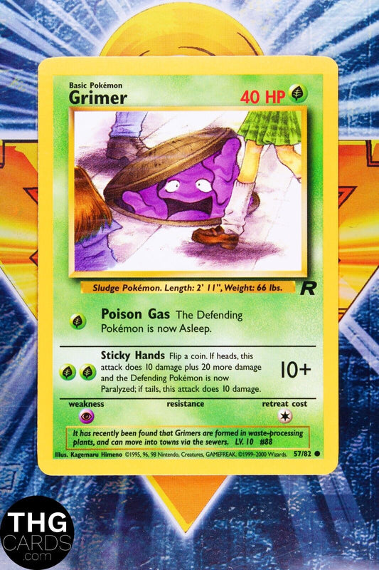 Grimer 57/82 Common Team Rocket Pokemon Card