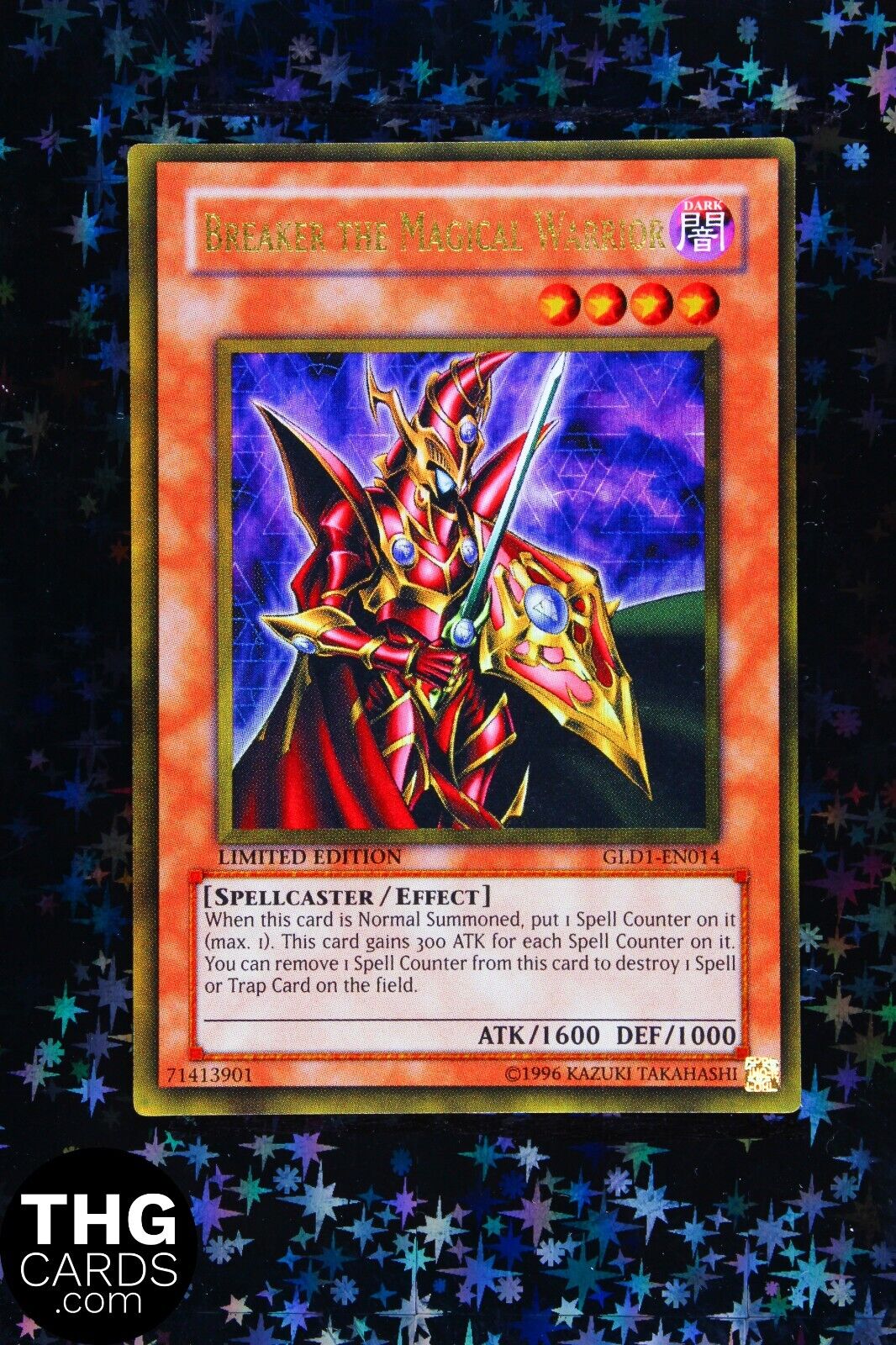 Breaker The Magical Warrior GLD1-EN014 Gold Ultra Rare Yugioh Card