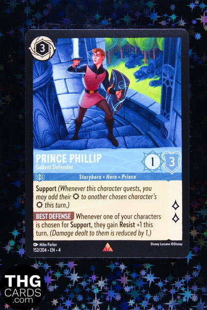 Prince Phillip, Gallant Defender 152/204 Rare Lorcana Card EN 4