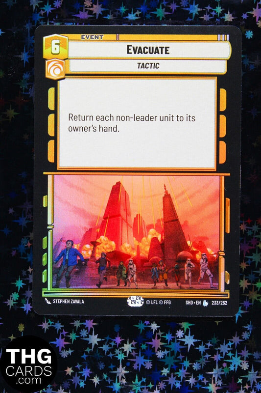 Evacuate 233/262 Foil Legendary Star Wars Unlimited Card SHD