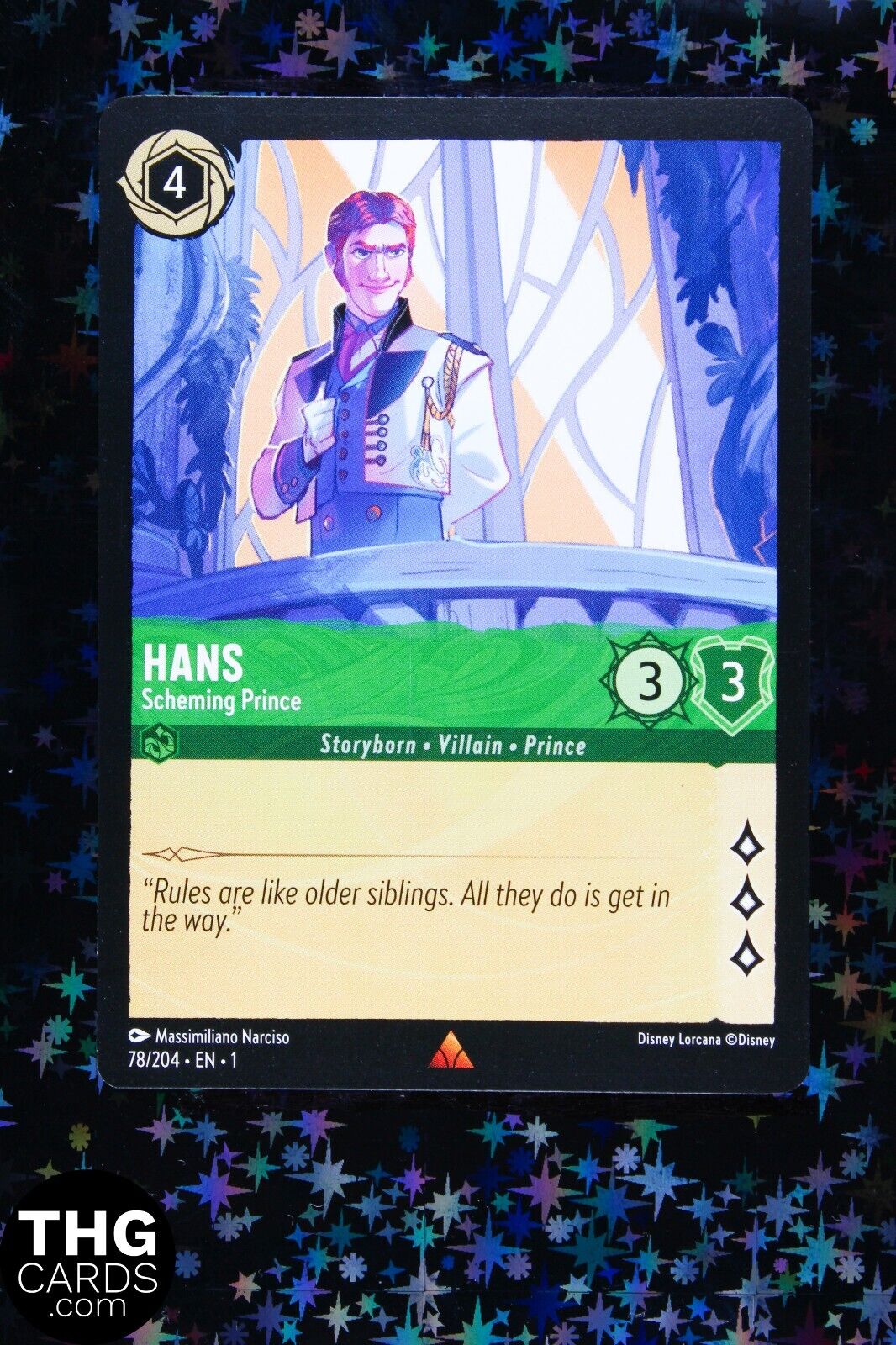 Hans, Scheming Prince 78/204 Rare Lorcana Card EN 1