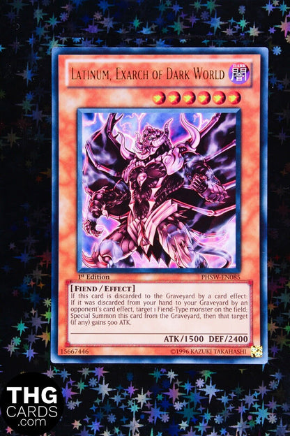 Latinum, Exarch Of Dark World PHSW-EN085 1st Edition Ultra Rare Yugioh Card