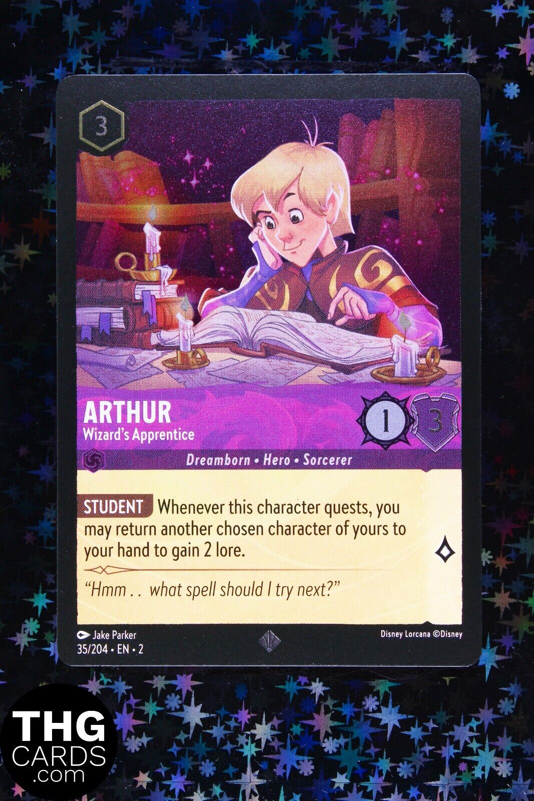 Arthur, Wizard's Apprentice 35/204 Foil Super Rare Lorcana Card EN2