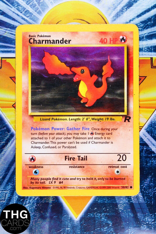 Charmander 50/82 Common Team Rocket Pokemon Card