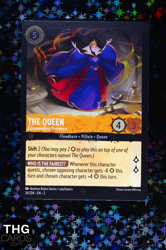 The Queen, Commanding Presence 26/204 Super Rare Foil Lorcana Card EN 2