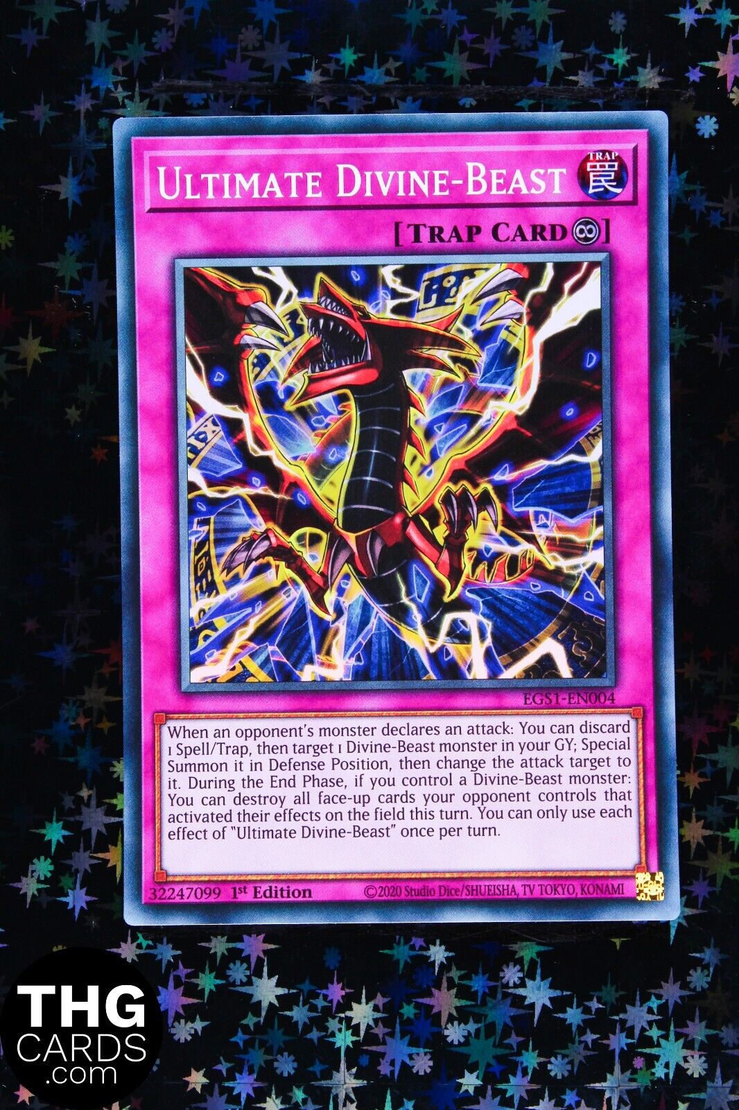 Ultimate Divine Beast EGS1-EN004 1st Edition Super Rare Yugioh Card