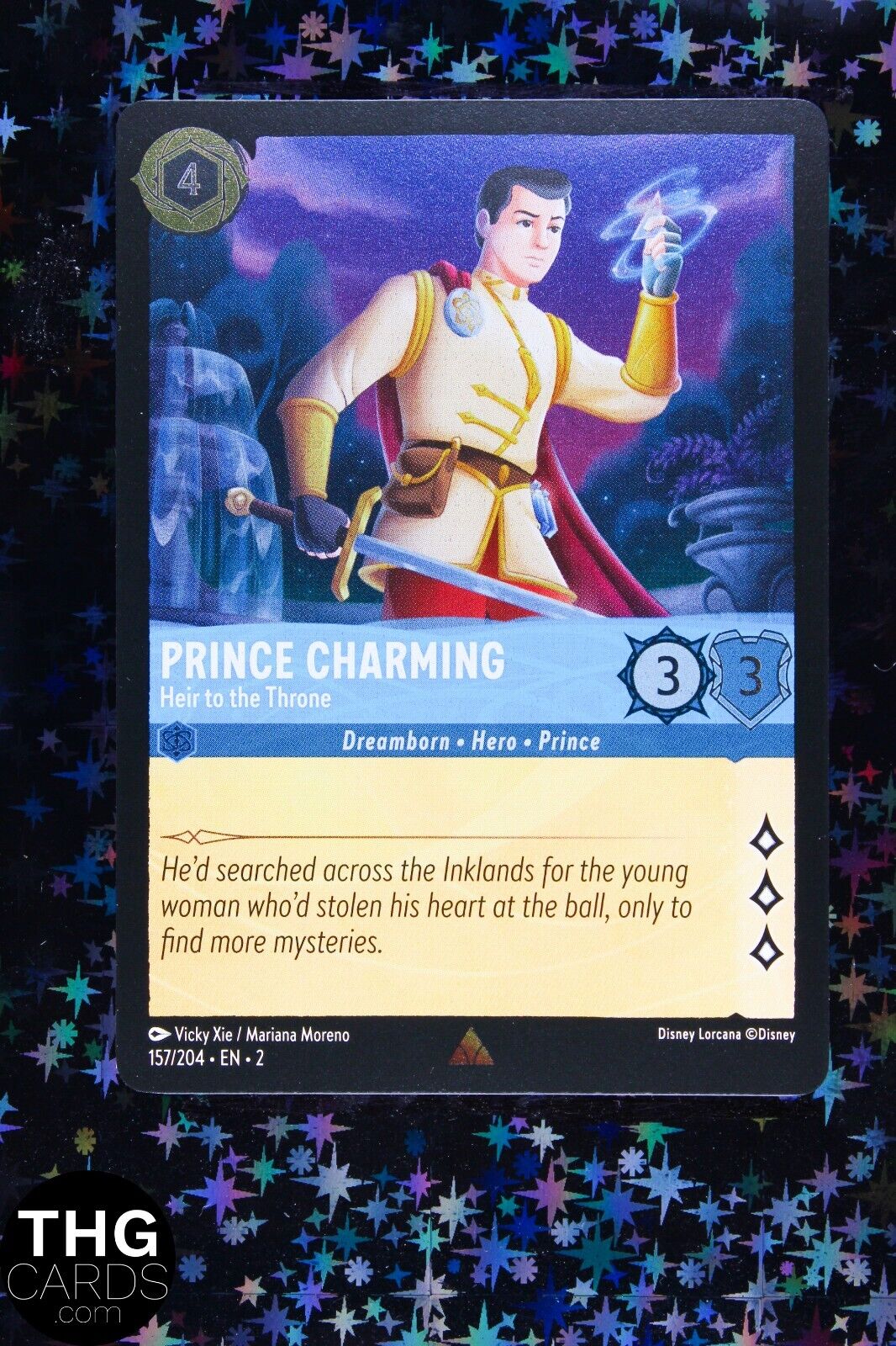 Prince Charming, Heir to the Throne 157/204 Rare Foil Lorcana Card EN 2