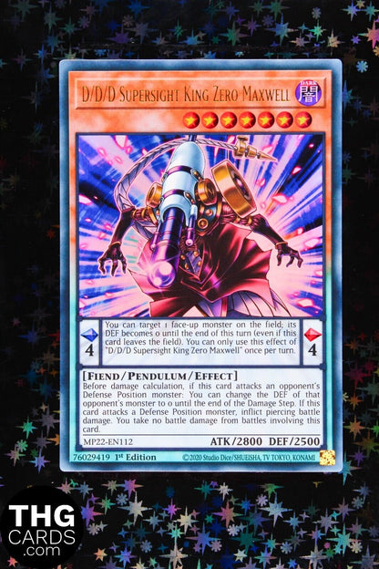 D/D/D Supersight King Zero Maxwell MP22-EN112 1st Ultra Rare Yugioh Card