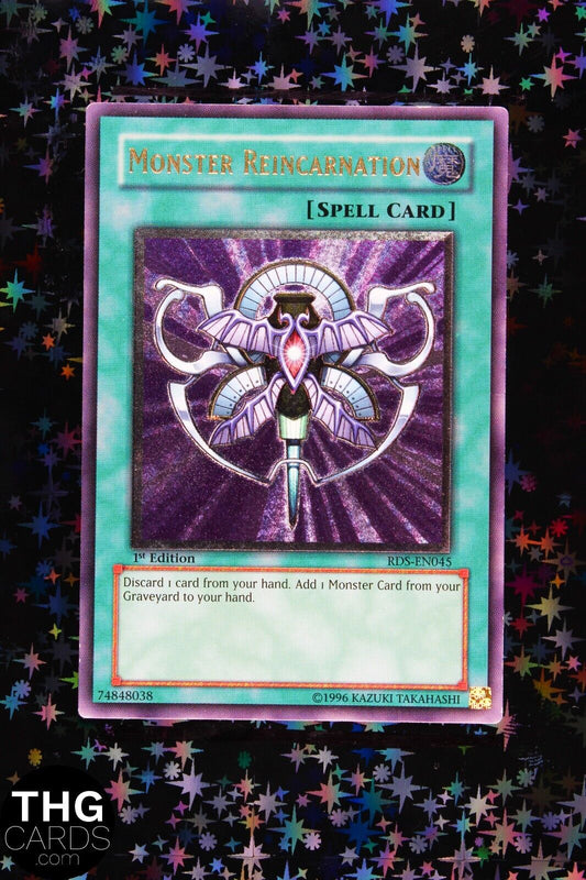 Monster Reincarnation RDS-EN045 1st Edition Euro Ultimate Rare Yugioh Card 2