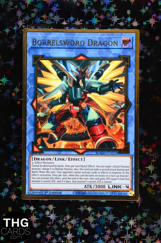 Borrelsword Dragon MAGO-EN039 1st Ed Premium Gold Rare Yugioh Card